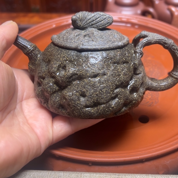 紫砂茶壶笑**生宜兴原矿段泥