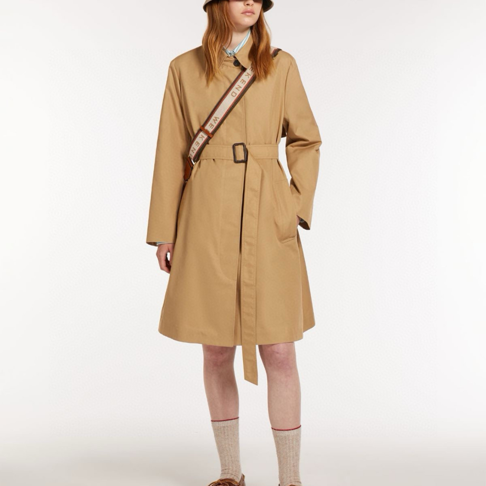 未使用 MaxMara vanda单排扣风衣外套双面穿