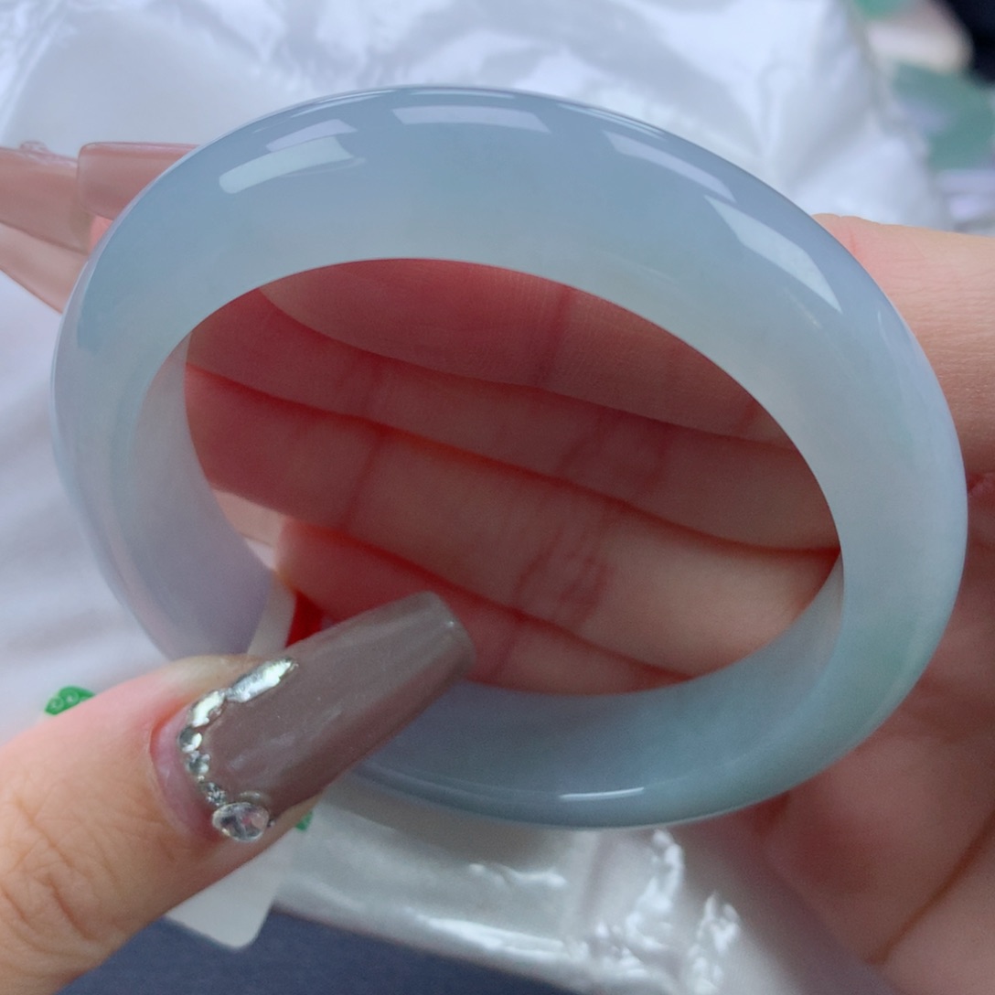 翡翠手镯未镶嵌52.9正圈