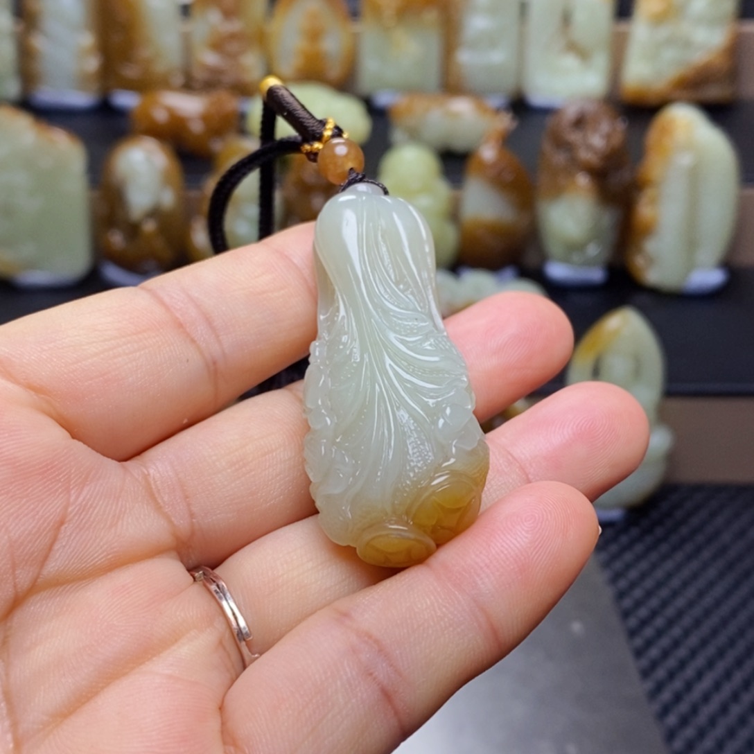 和田玉未镶嵌吊坠(不含链)