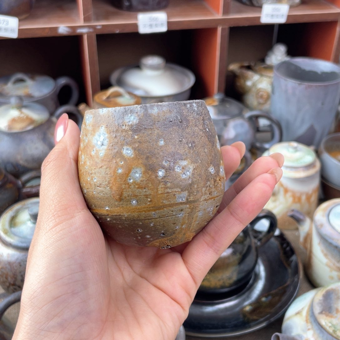 原矿粗陶主人杯一起喝茶