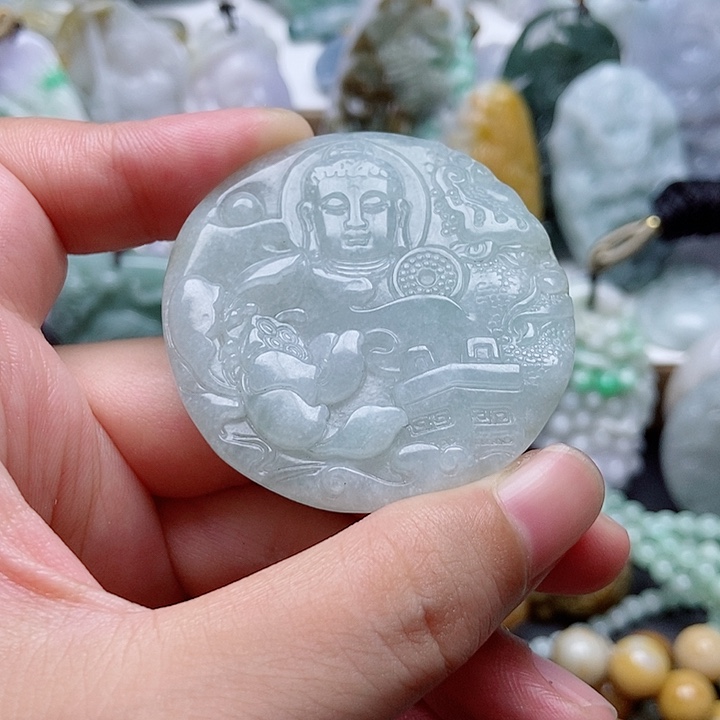 翡翠未镶嵌吊坠(不含链)1