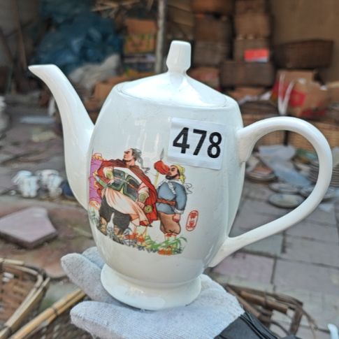 库存瓷片多孔茶壶