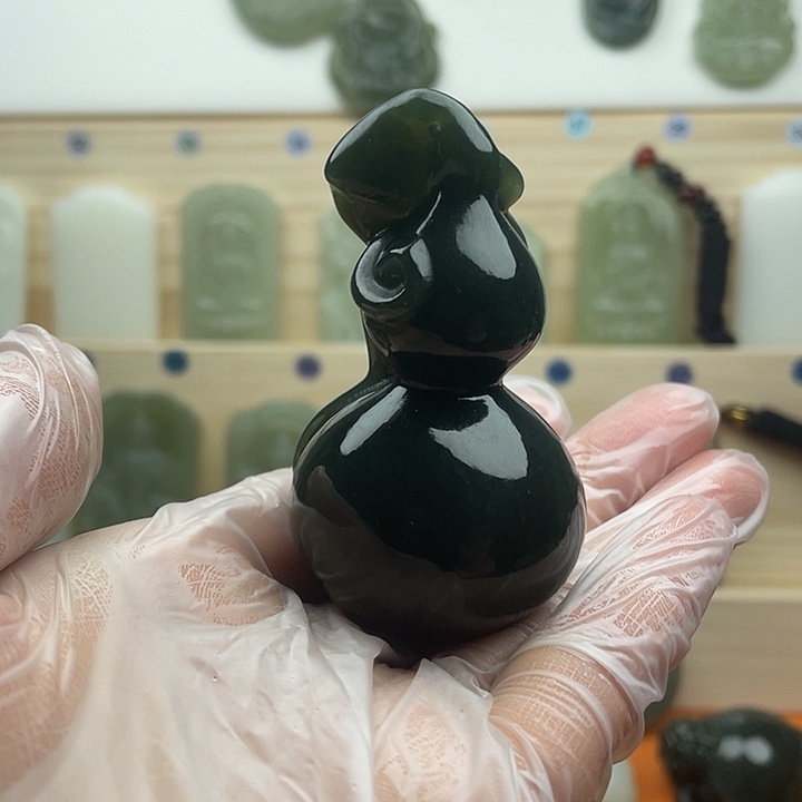 纯手工雕立体葫芦把件