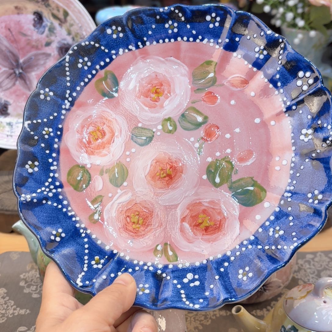 景德镇手绘高温釉下彩陶瓷茶具