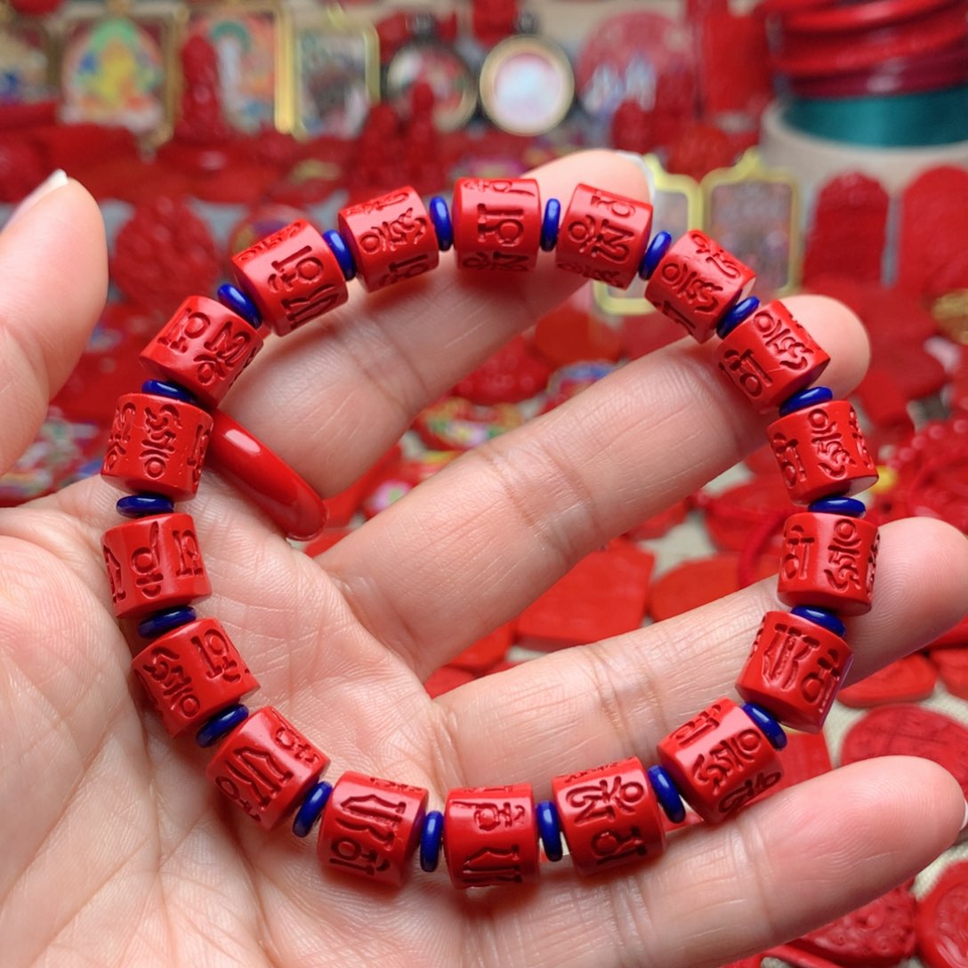 天然辰砂工艺品朱砂手串