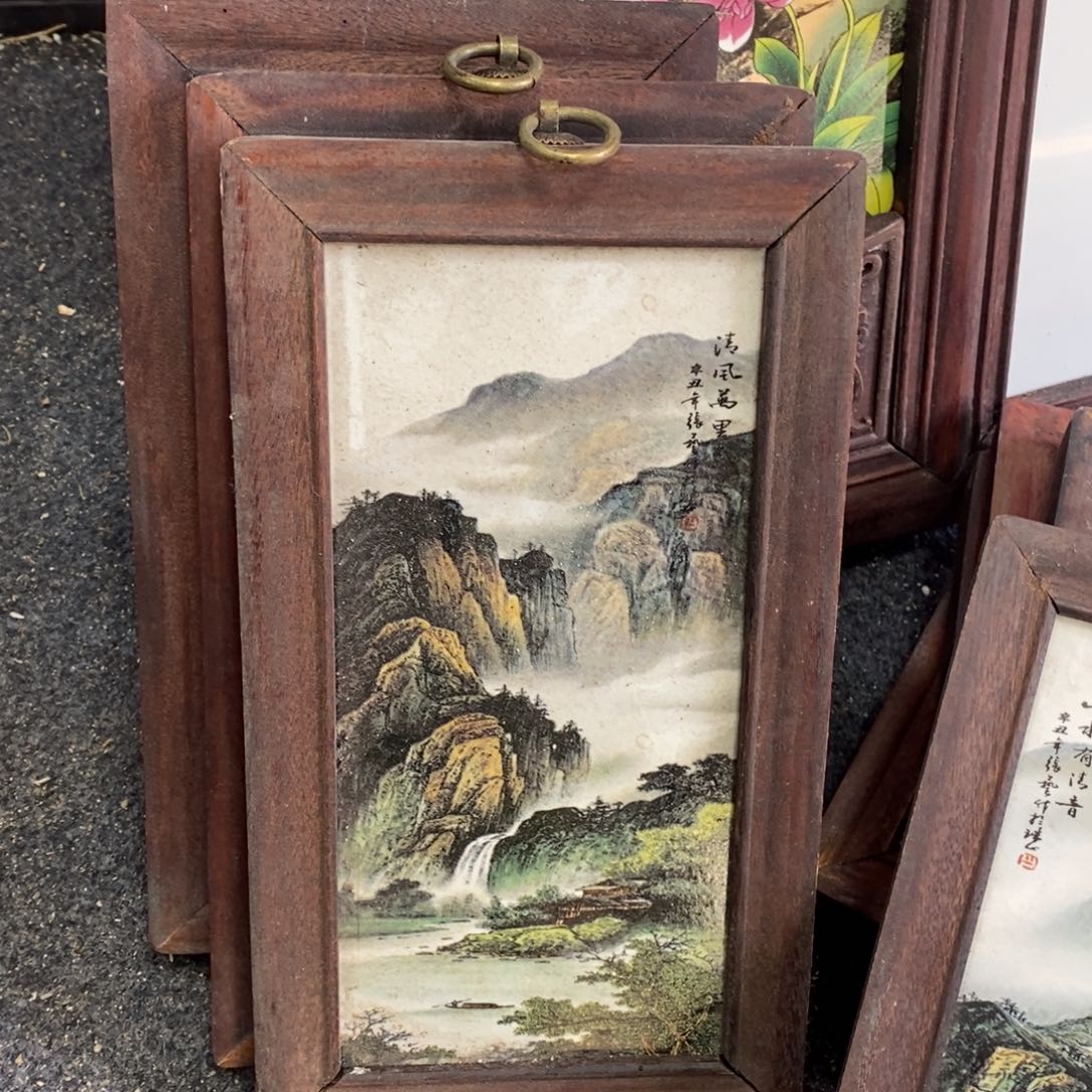 瓷片28*16*1景德镇瓷板画柴窑烧制
