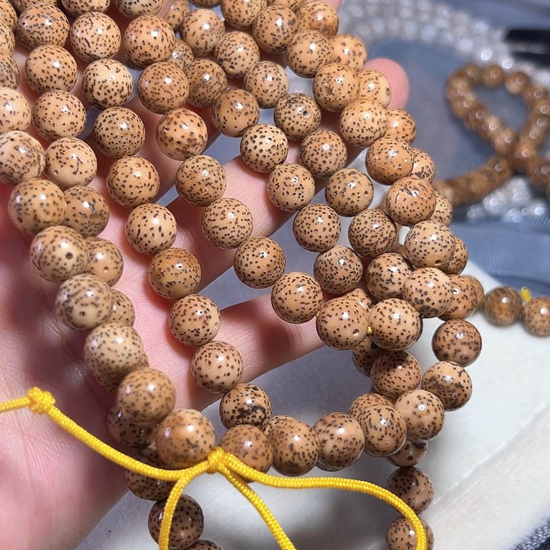 星月菩提手串嘉**杰星月菩提脱脂陈子