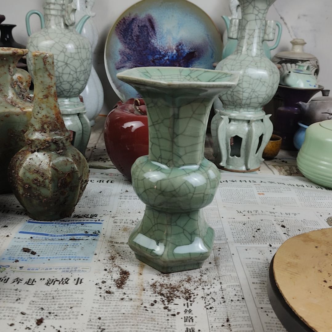 嘿***ヤ瓷片自选器型官窑生锈瓷