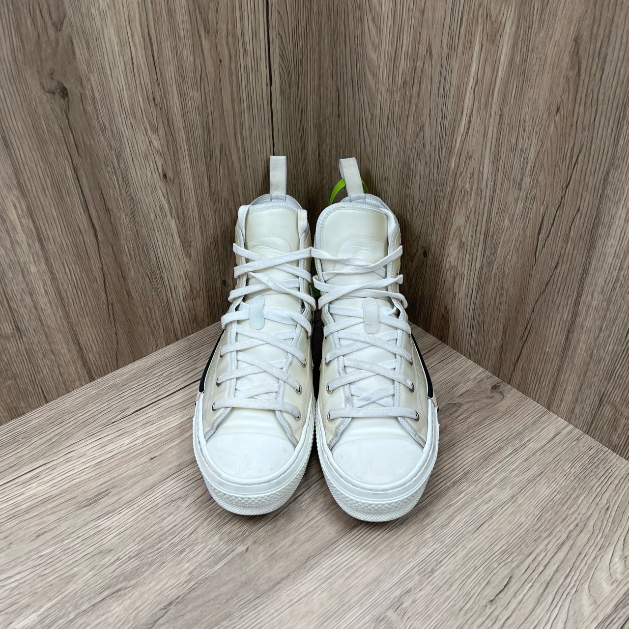 95新 DIOR/迪奥 B23 乳白色高帮板鞋 41.5码/9新/无配件