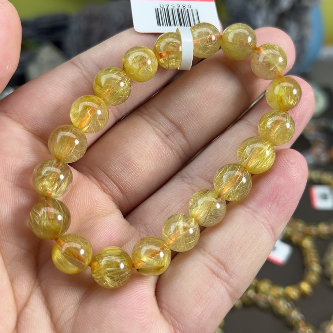 水晶手串未镶嵌金发晶