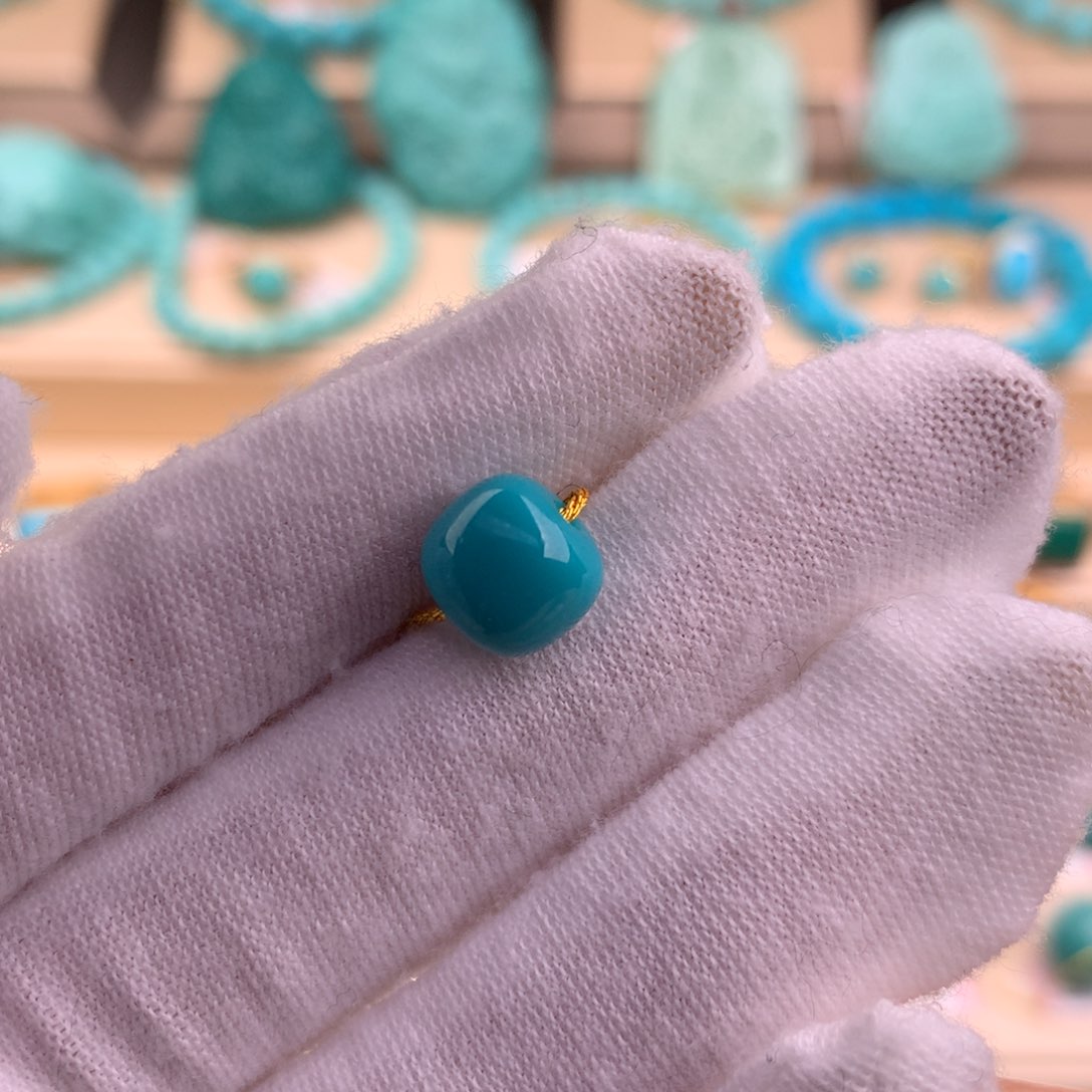 绿松石珠宝奇石未镶嵌8.5*7.5mm