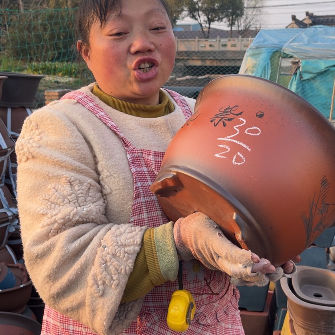 紫泥花盆紫砂花盆110