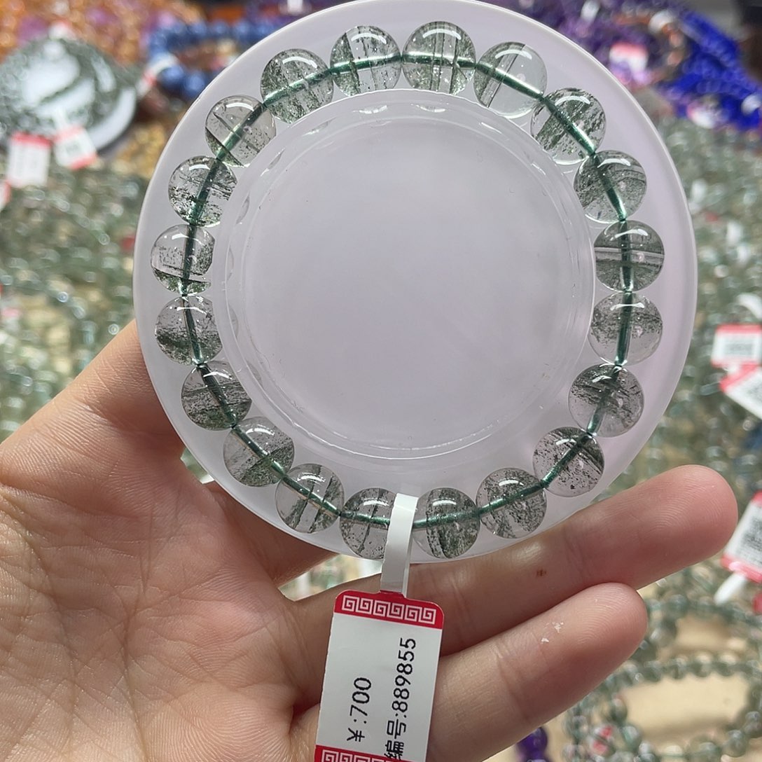 水晶手链未镶嵌绿幽灵9.6mm