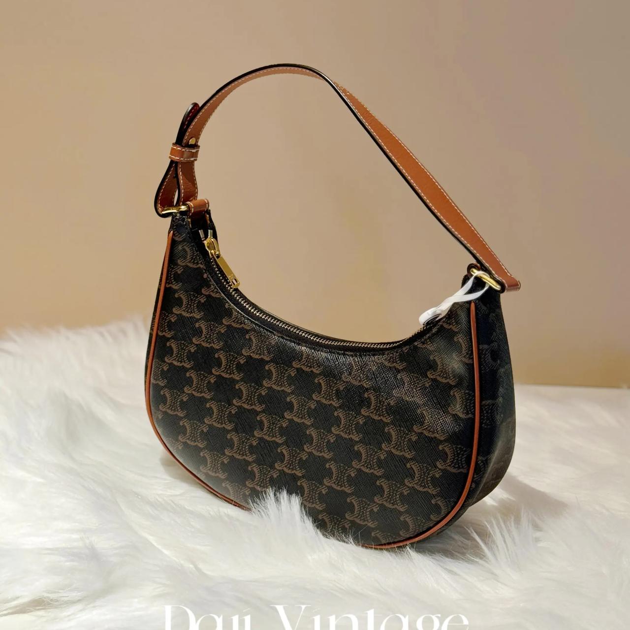 99新 Celine/思琳 大吉中古/Celine经典老花ava凯旋门腋下单肩包