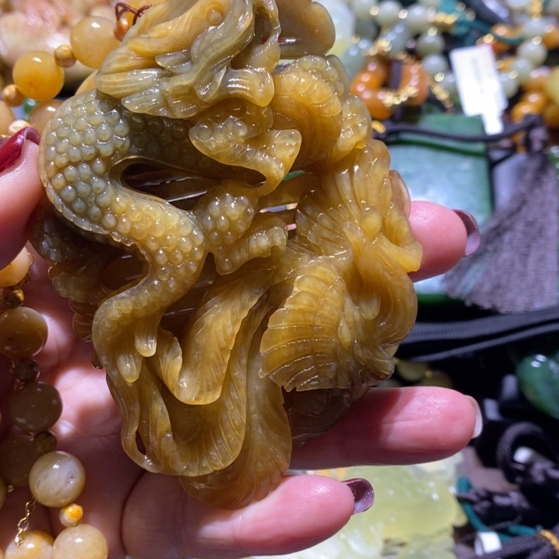 【闪购商品】岫玉毛衣链未镶嵌梅****）