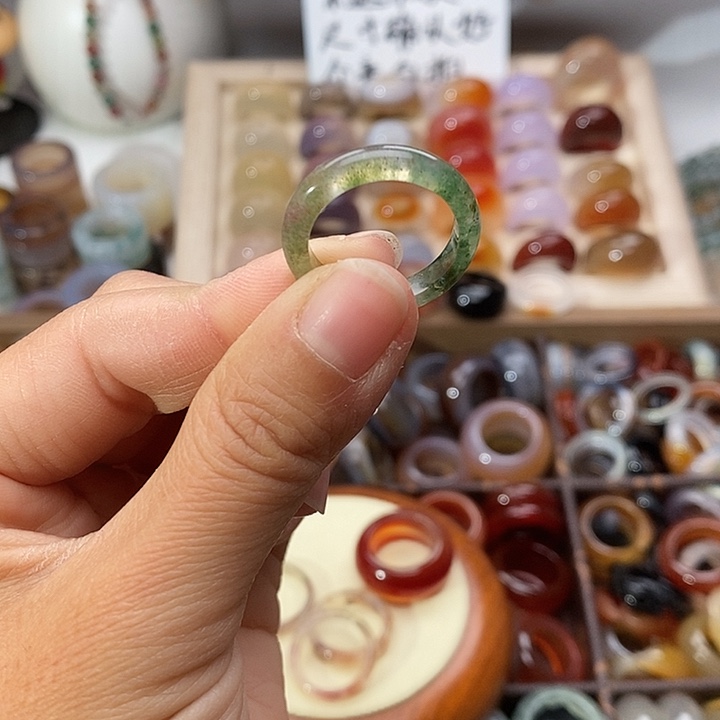 小***摊玛瑙/玉髓未镶嵌戒指A24不退换18.2