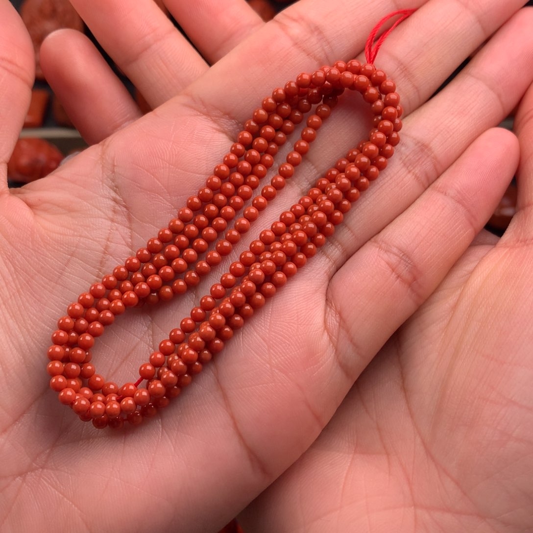 南红玛瑙小米珠3+未镶嵌