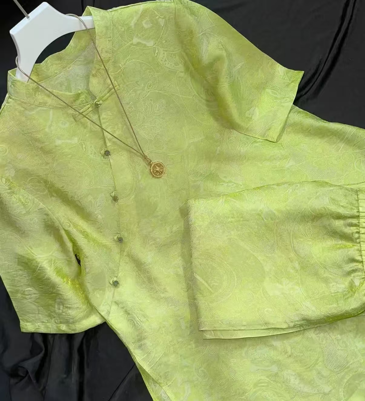 【寒木春华】新款重磅重工气质新中式国风提花套装2025A3636-祎祎