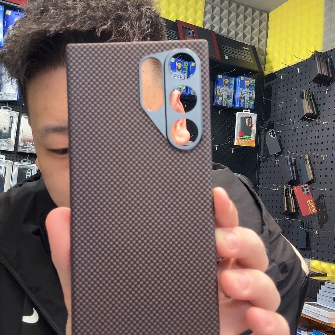 s24ultra蓝金凯夫拉手机壳