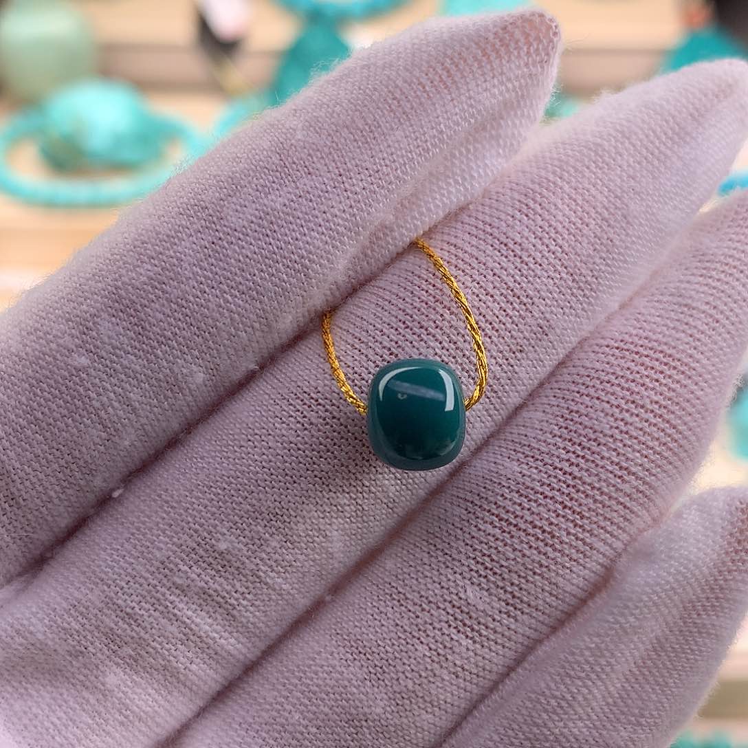 绿松石珠宝奇石未镶嵌8.2×7.1