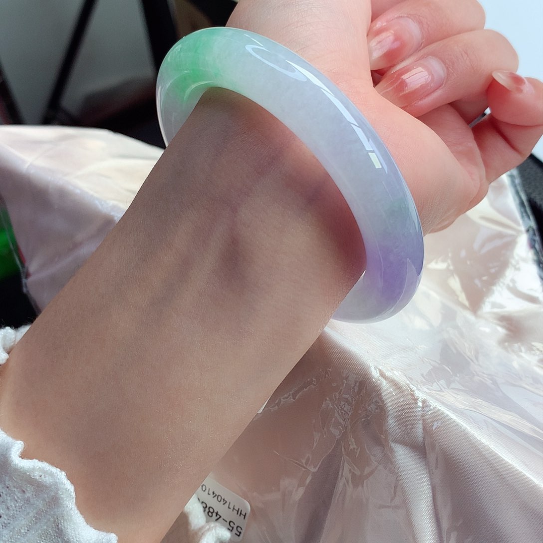 翡翠手镯未镶嵌天然A货翡翠55/56