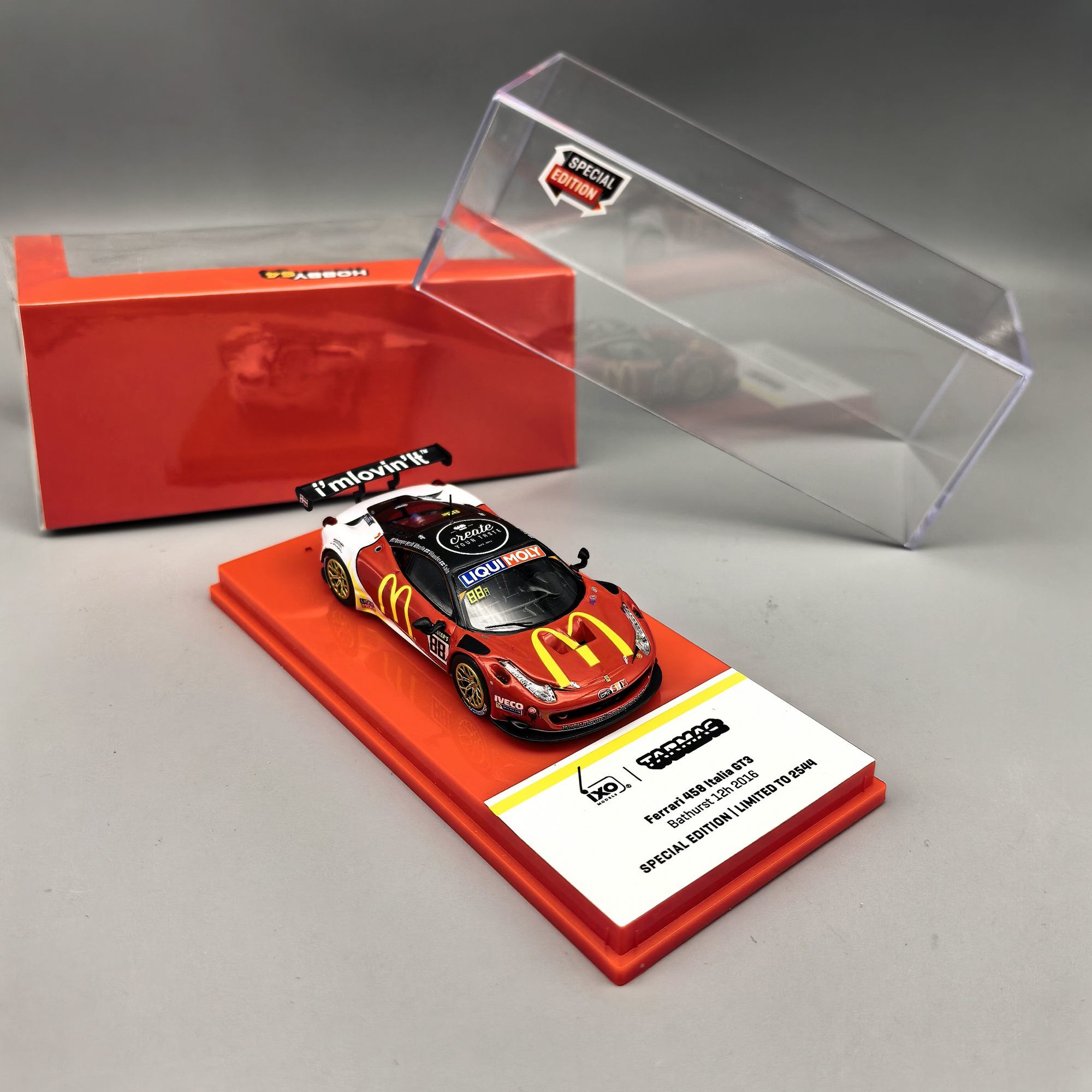 TW&ixo 1:64 法拉利458 麦当劳联名 farrari458GT3 印尼限定