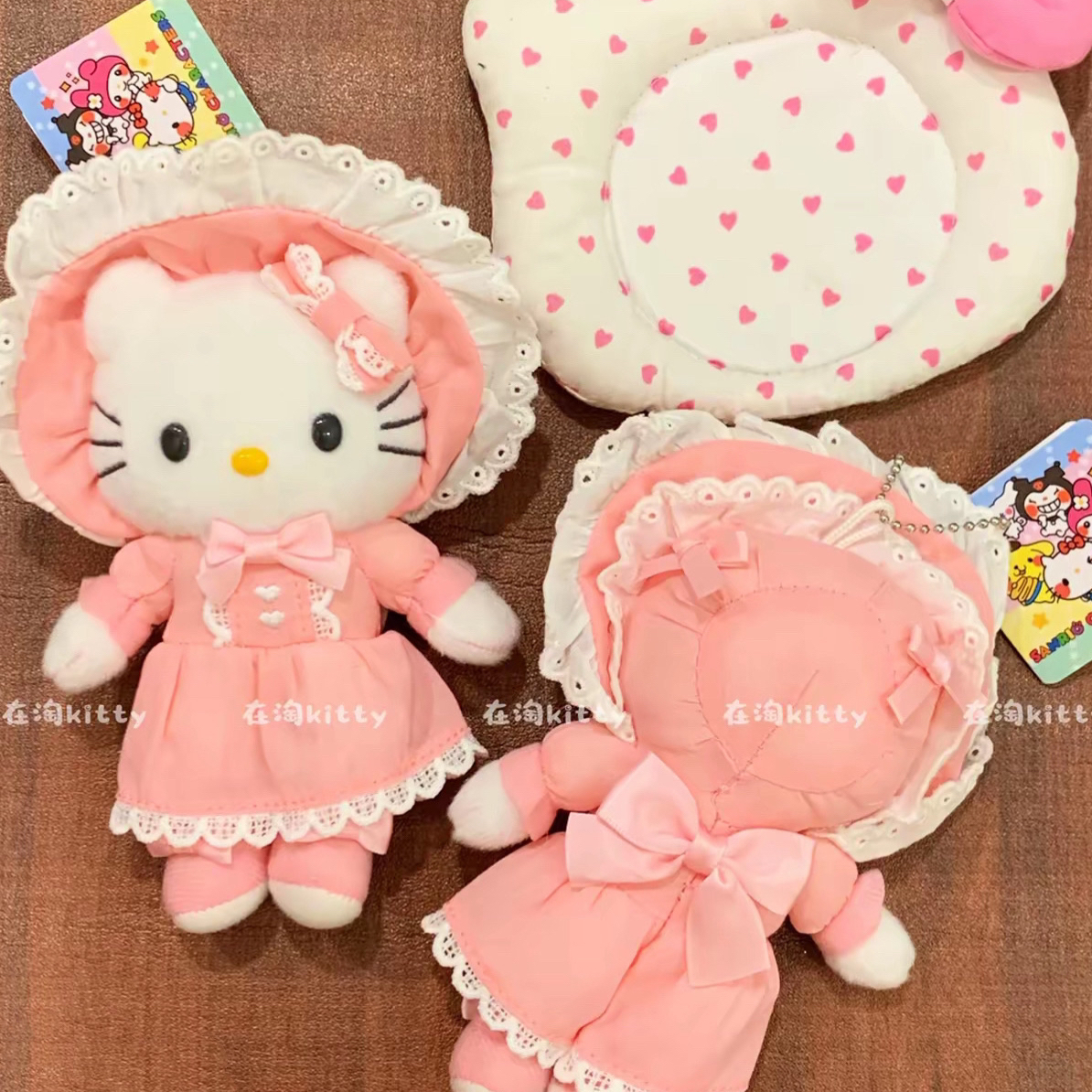 50周年展会限定长腿洛丽塔hellokitty包包挂件挂饰毛绒挂件