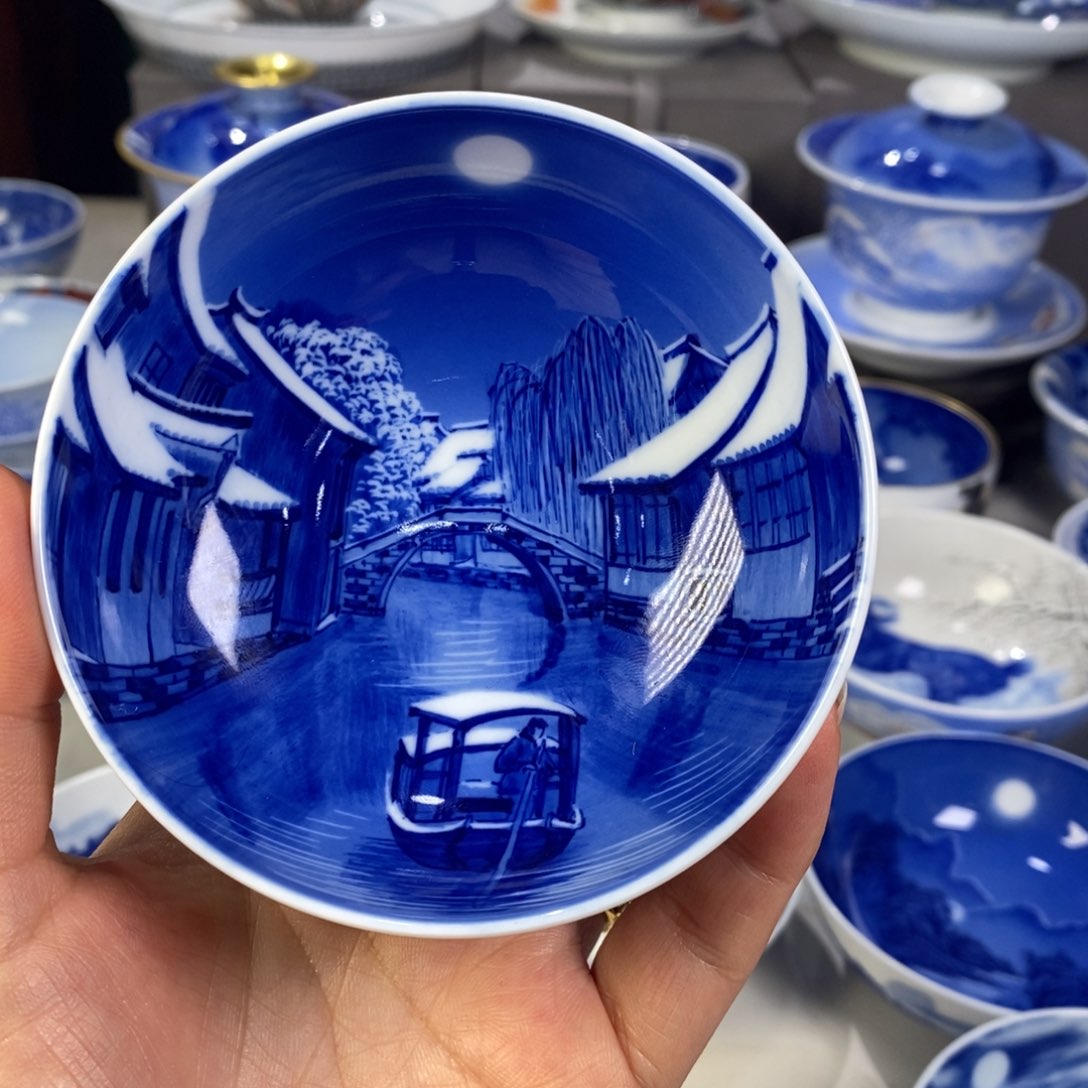 青花水乡主人杯杯