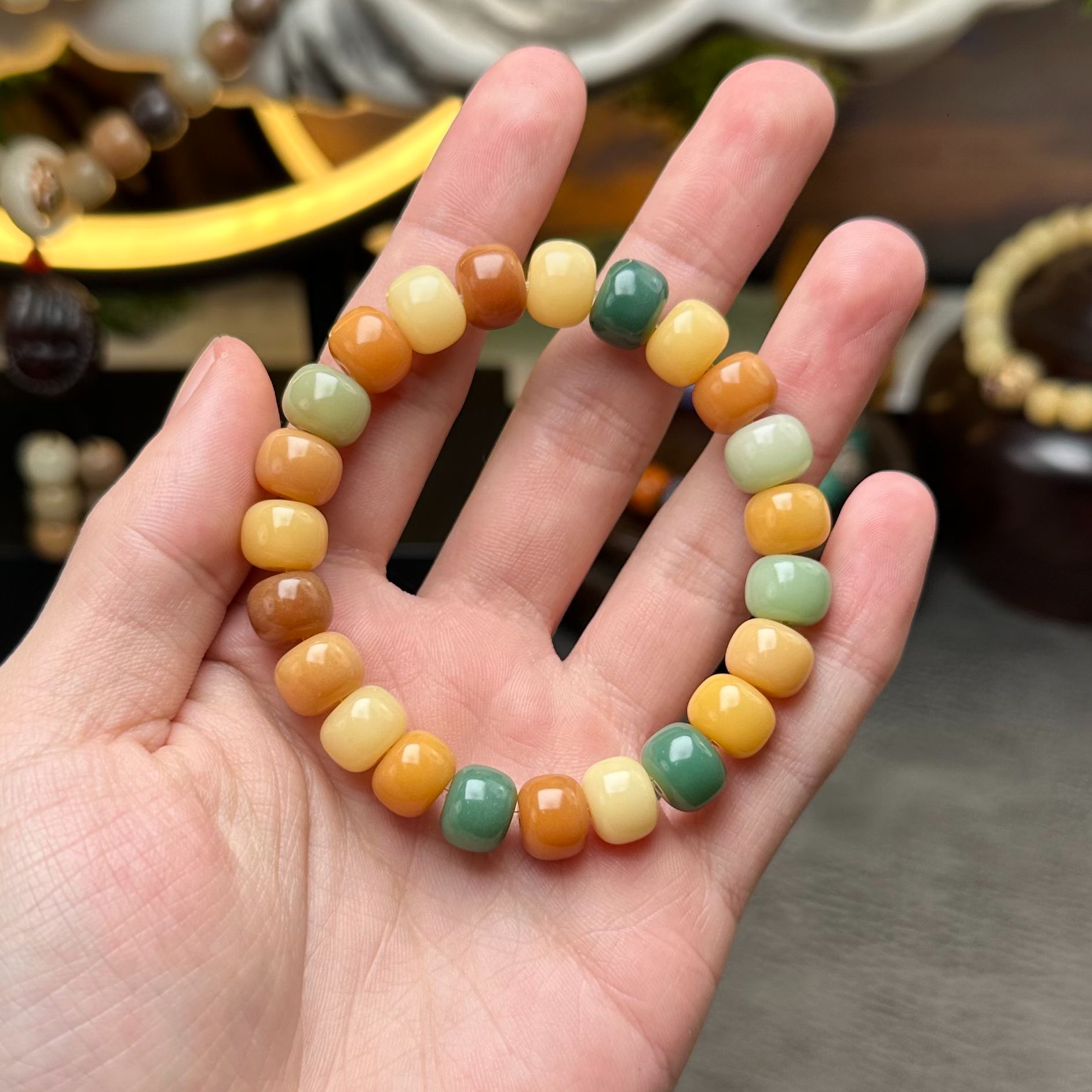 糖果多宝菩提 原生态菩提根多宝 绕指柔男女通用手串