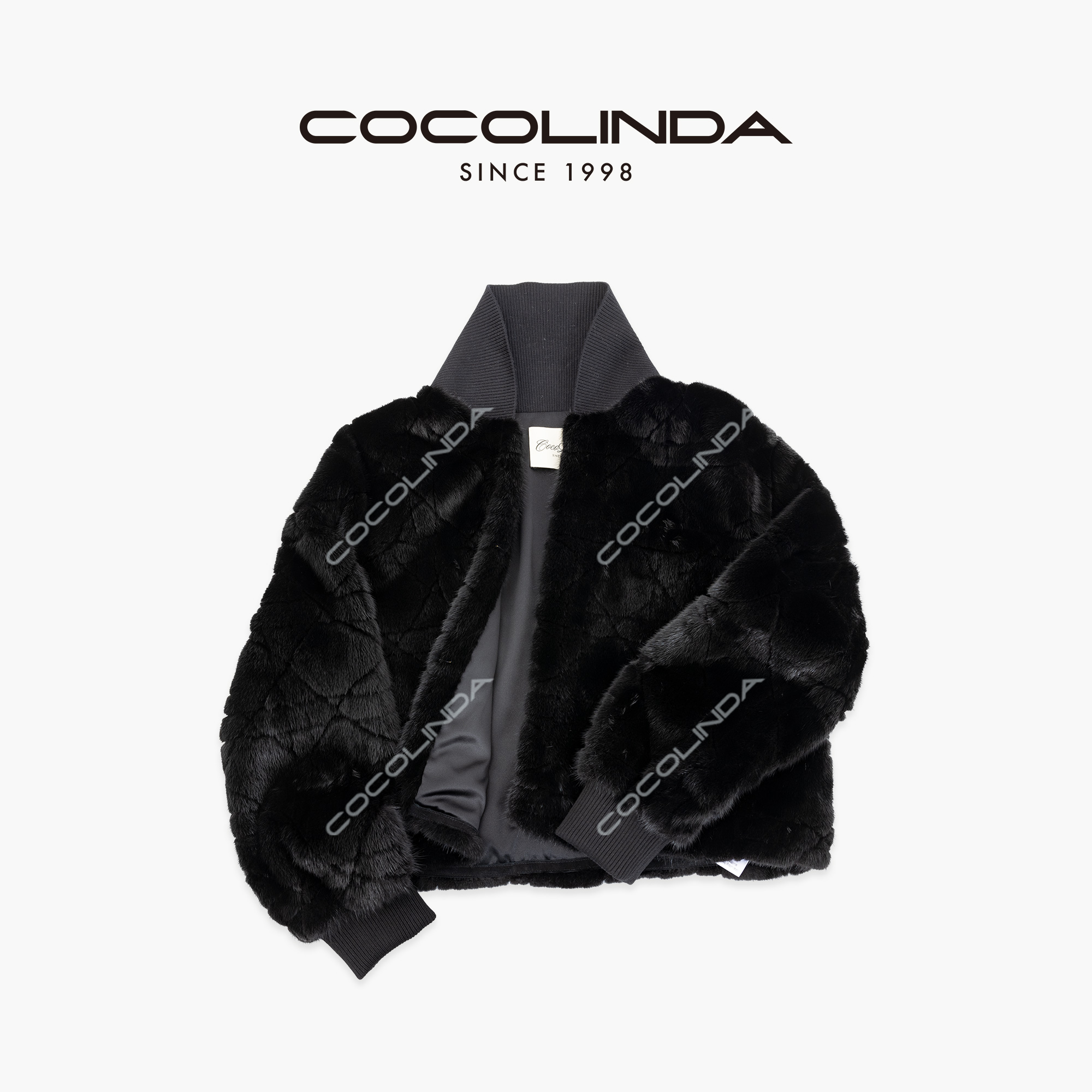 COCOLINDA | 【公貂双花工艺】高贵感光泽感上衣短款皮毛外套F2465