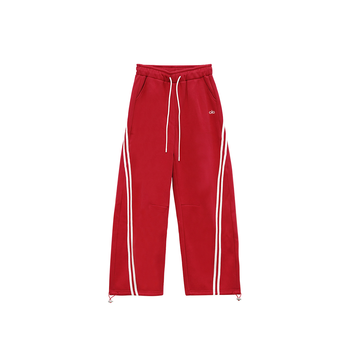 休闲高腰抽绳卫裤显瘦侧边白边撞色直筒运动裤ZW-140 ZW-141