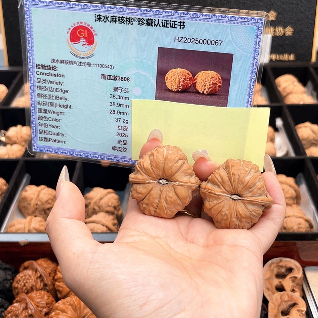 把件文玩核桃38南瓜全品边肚同尺天配克重正肩3808