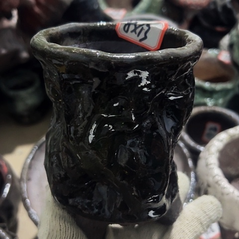 红陶粗陶花盆手工