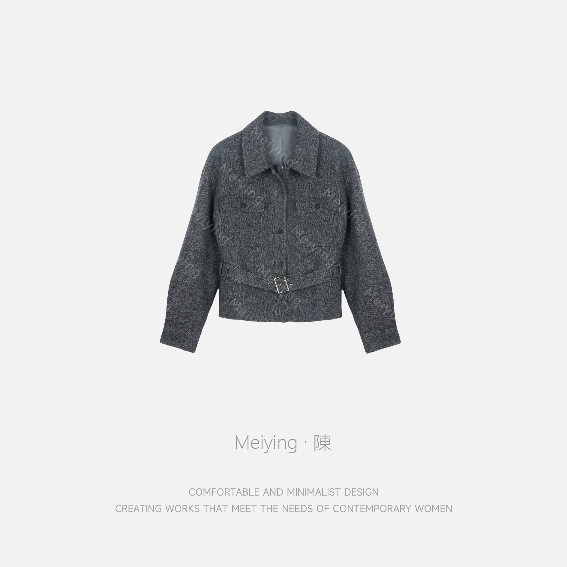 Meiying-“风行者”100羊毛腰带外套YA5QQ019