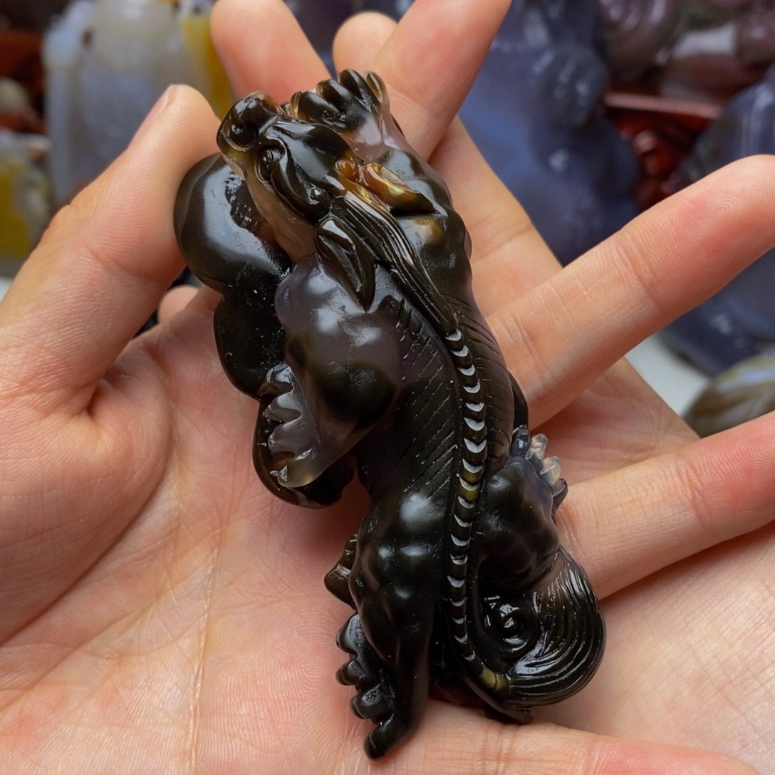 玛瑙/玉髓手把件未镶嵌乐****g