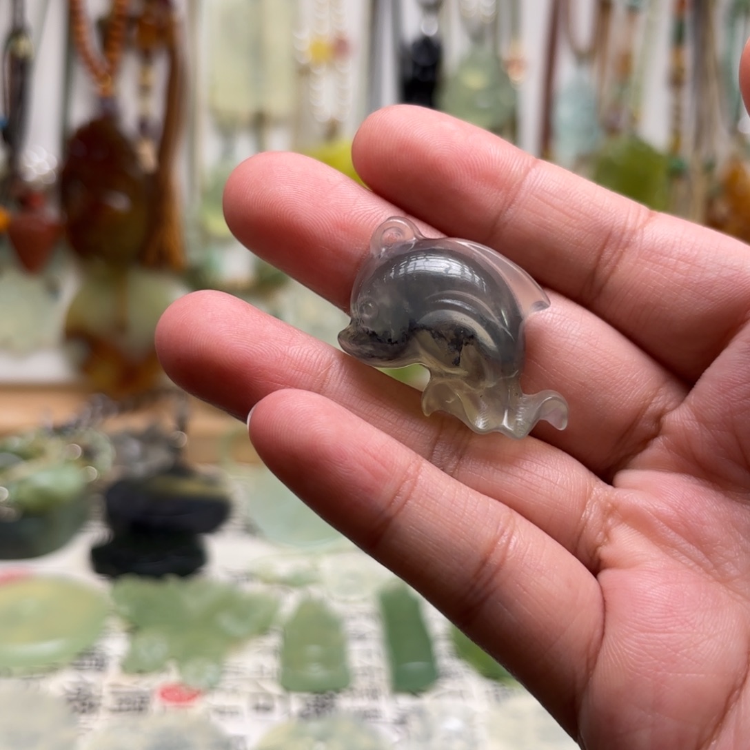 蛇纹石玉合金颈饰