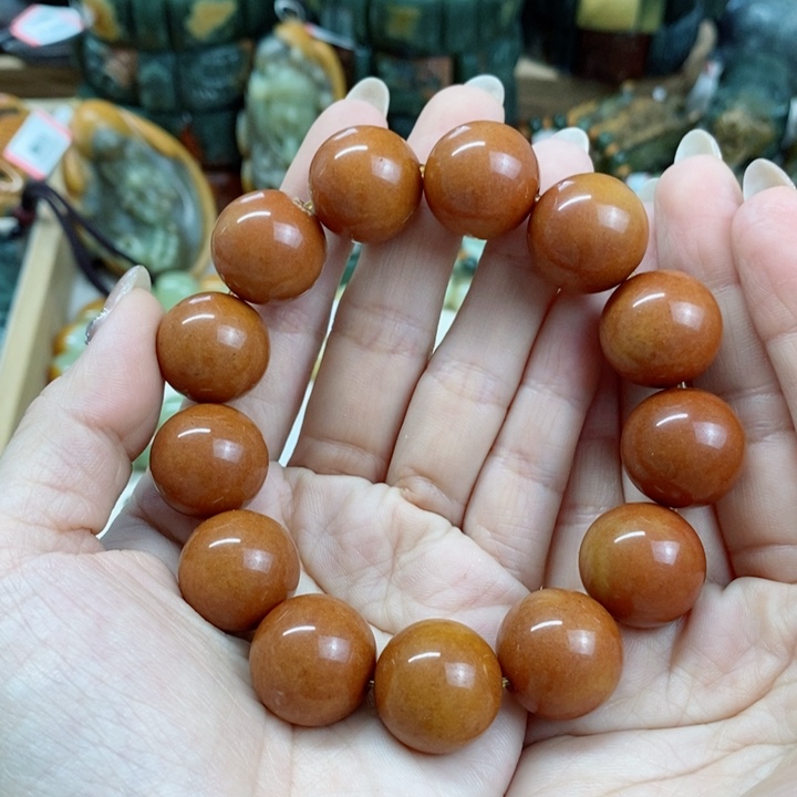 未镶嵌蛇纹石玉手链