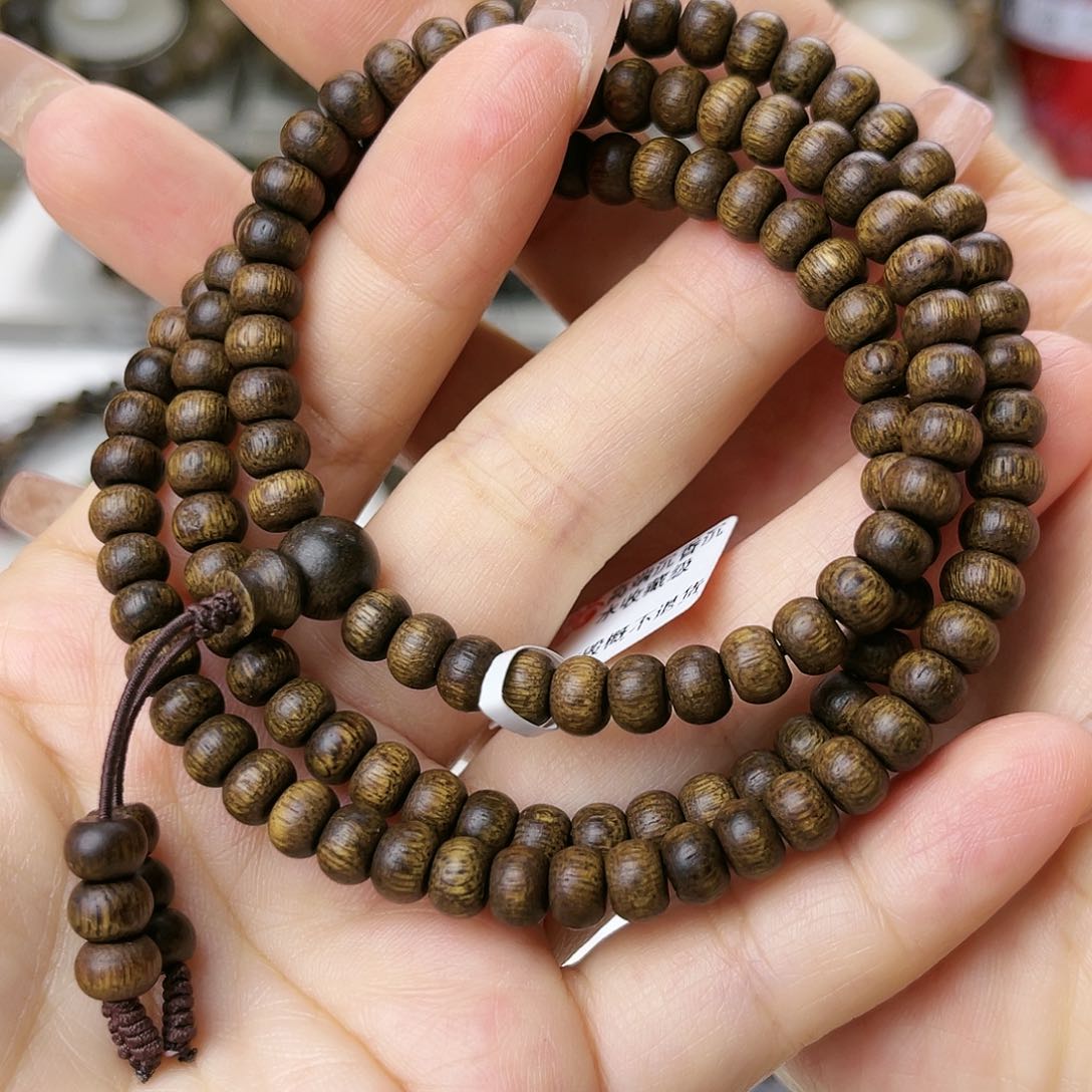 手串沉香新人必拍福利款富森红土沉老料0.6×128颗