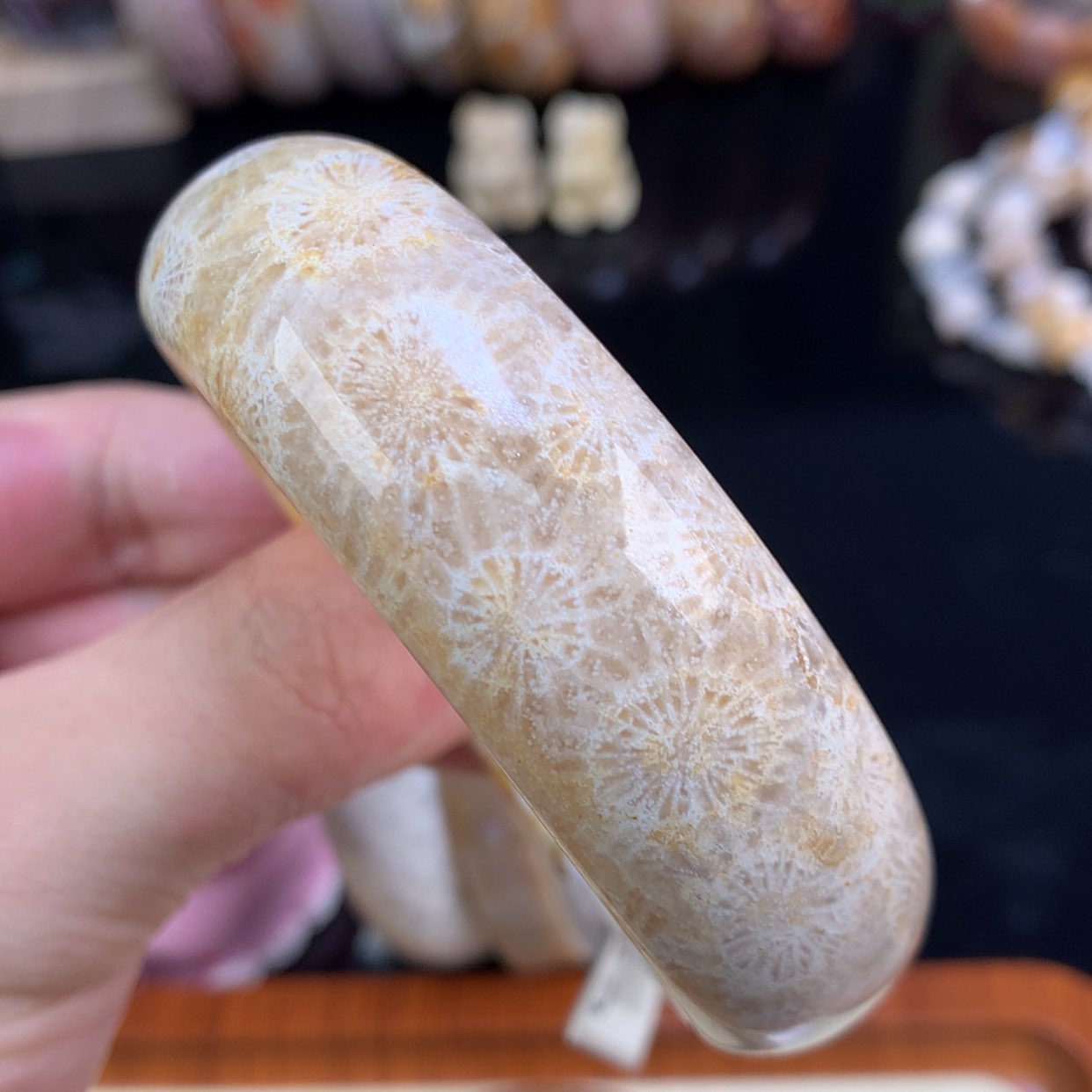 【闪购商品】颈饰未镶嵌硅化珊瑚（珊瑚玉）18号59圈大花花