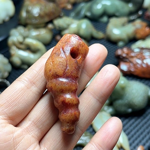 白玉菩提吊坠摆件