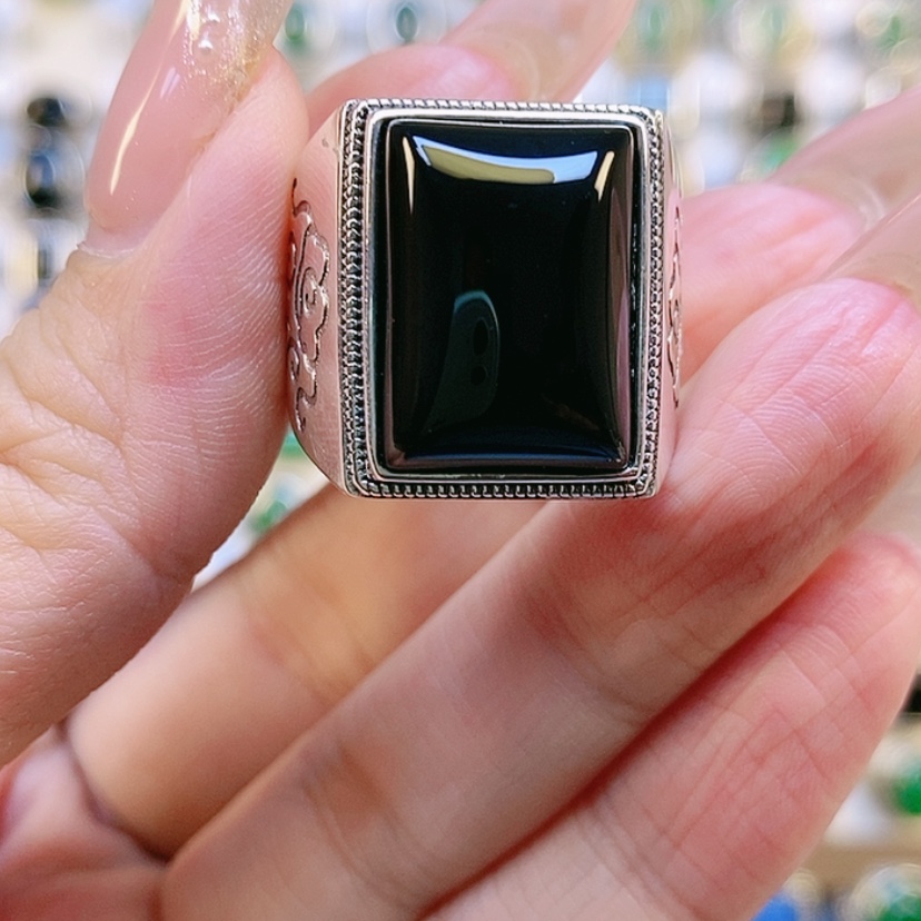 【闪购商品】玛瑙/玉髓戒指银S925镶嵌电****￥