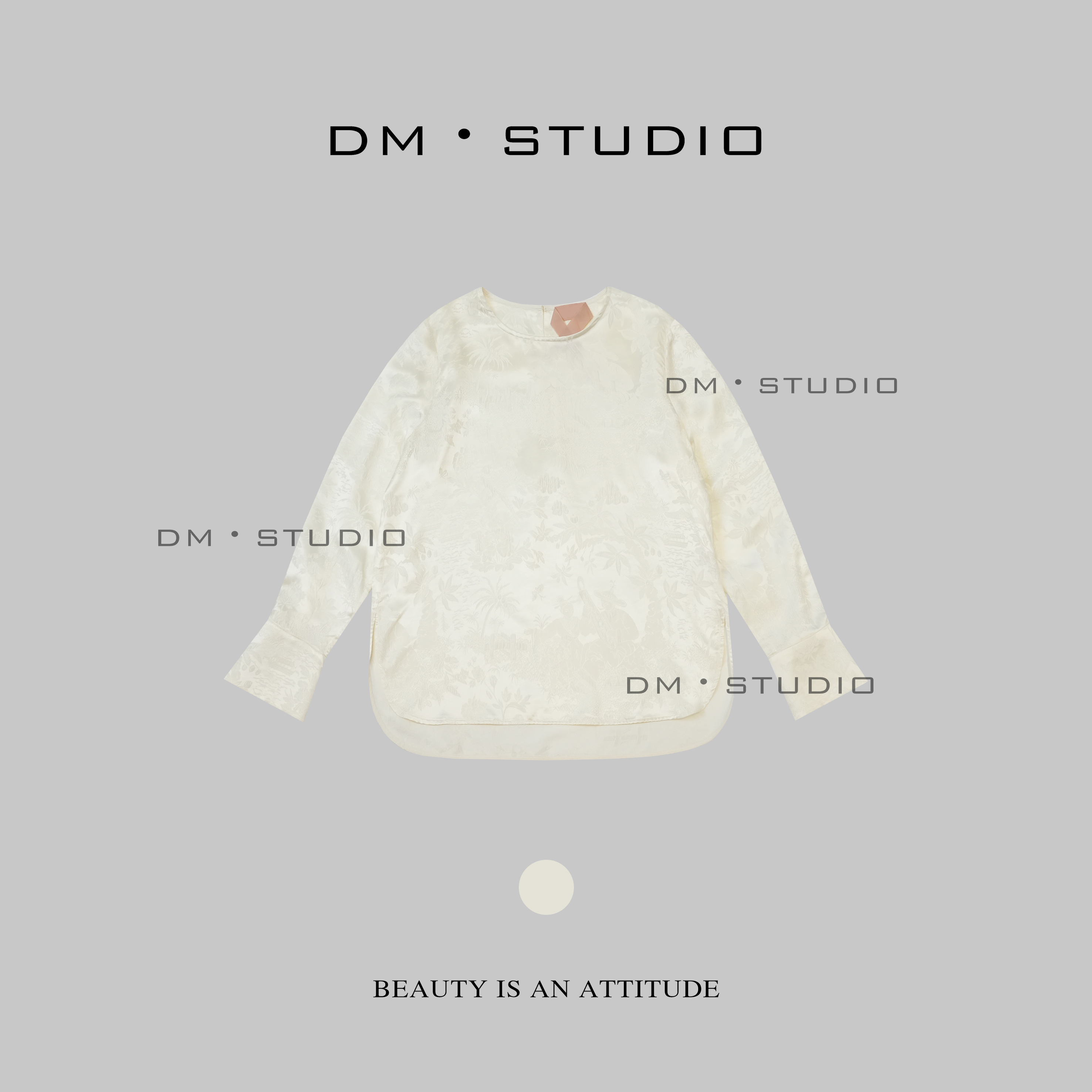 DM•STUDIO/新中式国风设计感提花优雅衬衫上衣（6186）
