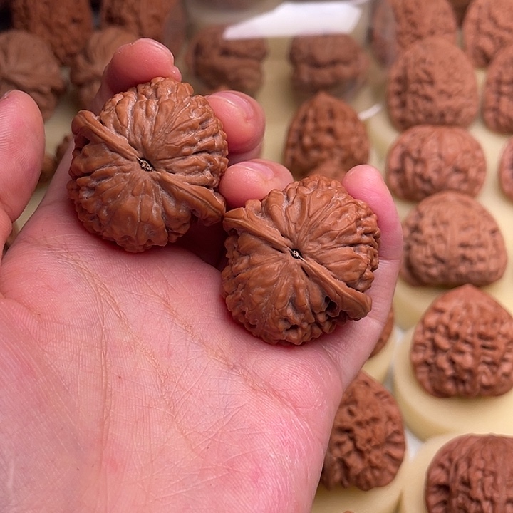 霹***囝文玩核桃把件莲花36