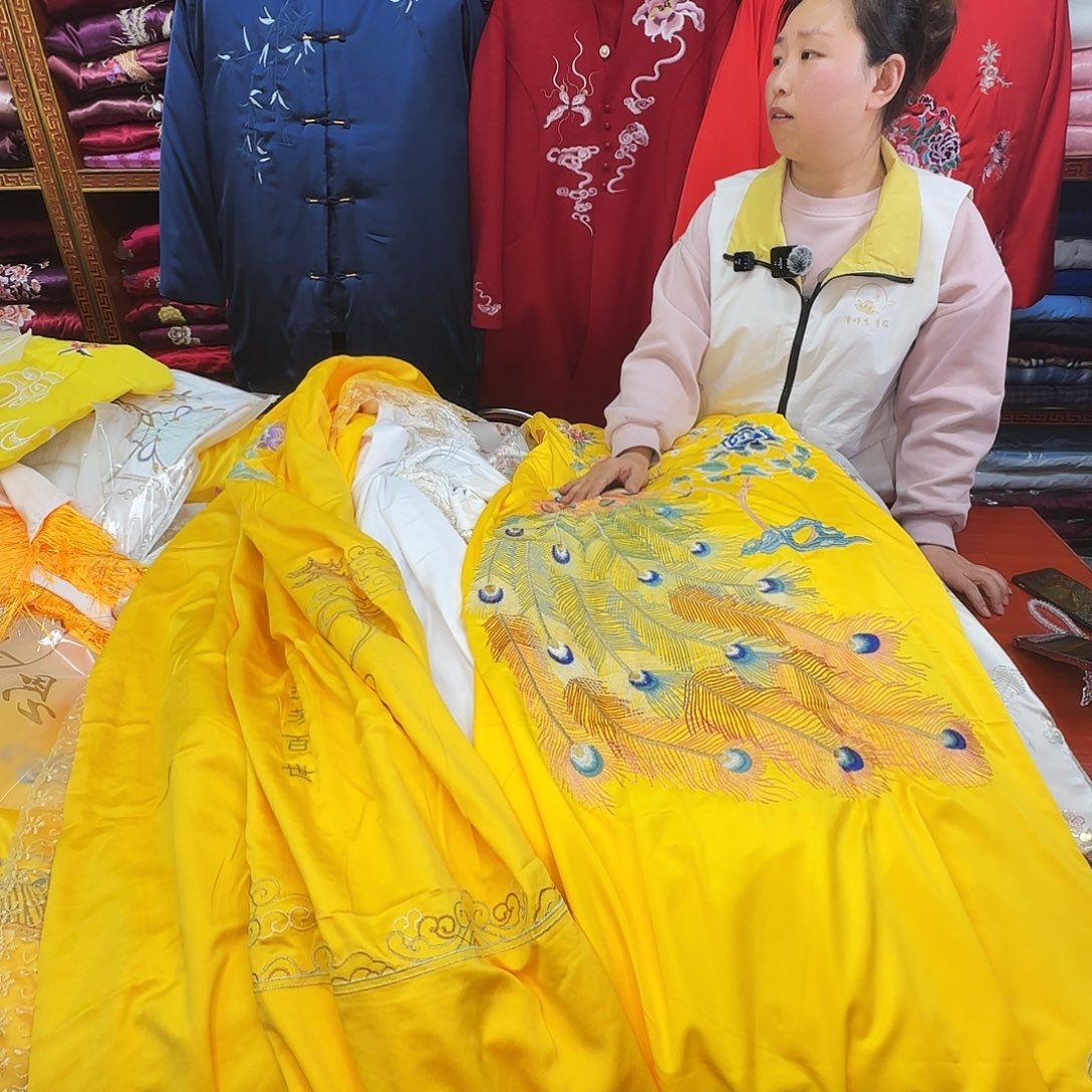 苏绣孔雀被单盖单