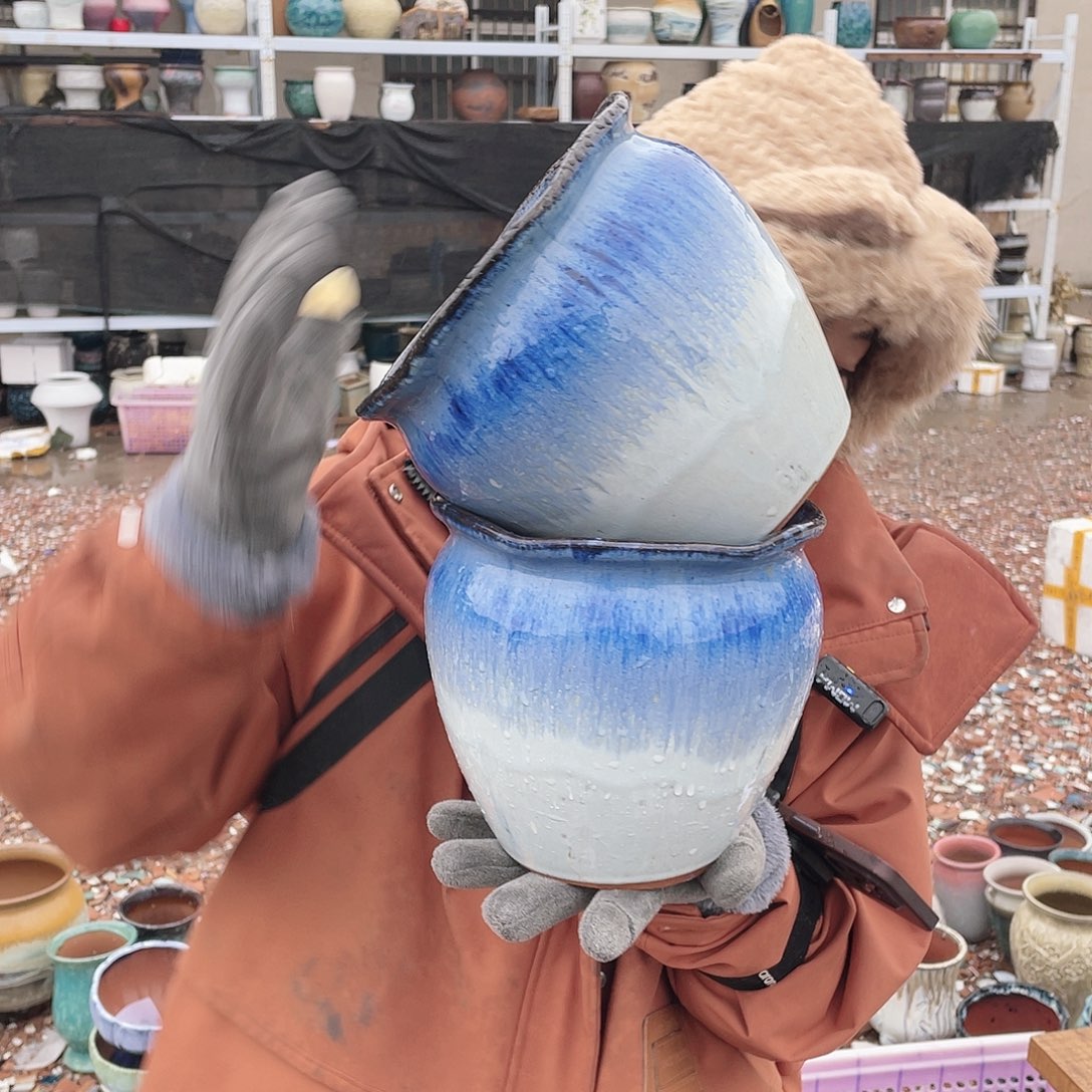 红陶王嫂花盆0126-243