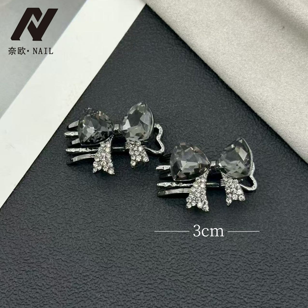 【NAIL·奈欧】设计师系列6346螃蟹夹蝴蝶结高级轻奢时尚鸭嘴夹