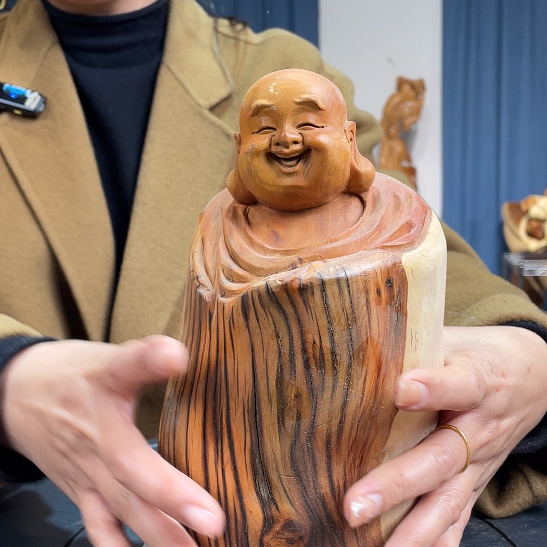 柏木（崖柏）随型摆件做色