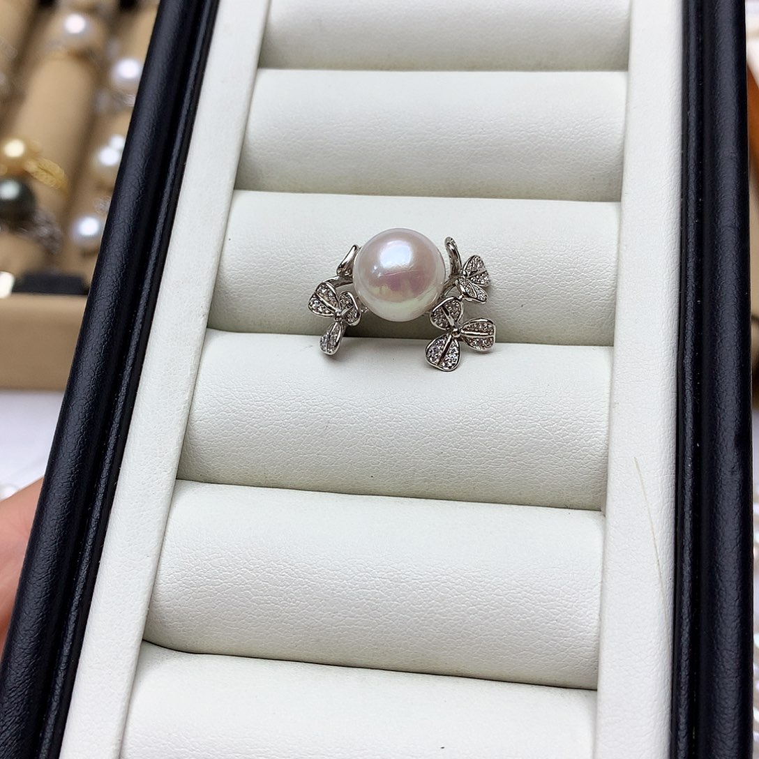 淡水珍珠戒指银S925镶嵌