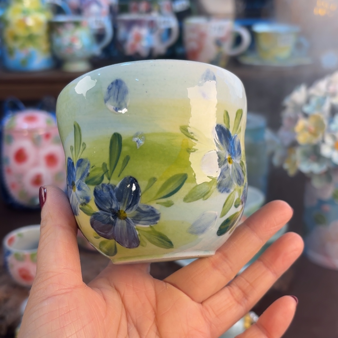 景德镇手绘高温釉下彩陶瓷茶具